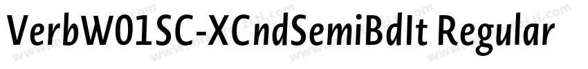 VerbW01SC-XCndSemiBdIt Regular字体转换